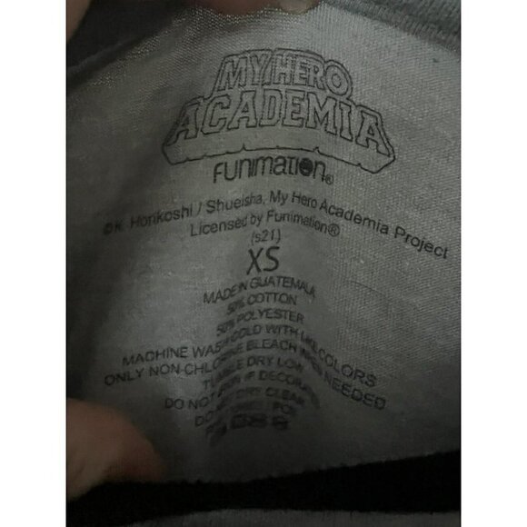 HOT Topic MY HERO ACADEMIA DEKU Graphic Tee T-Shirt XSMALL Gray NEW funmation - Picture 6 of 6